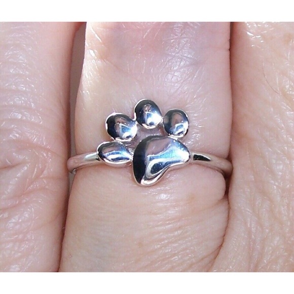 Jewelry - 925 STERLING SILVER Adorable Paw Design Ring